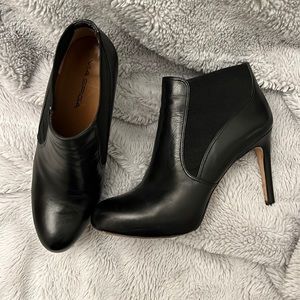 Via Spiga black high heel booties